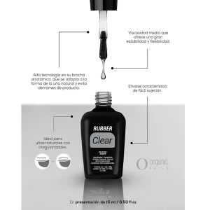Rubber Gel Clear Organic Nails