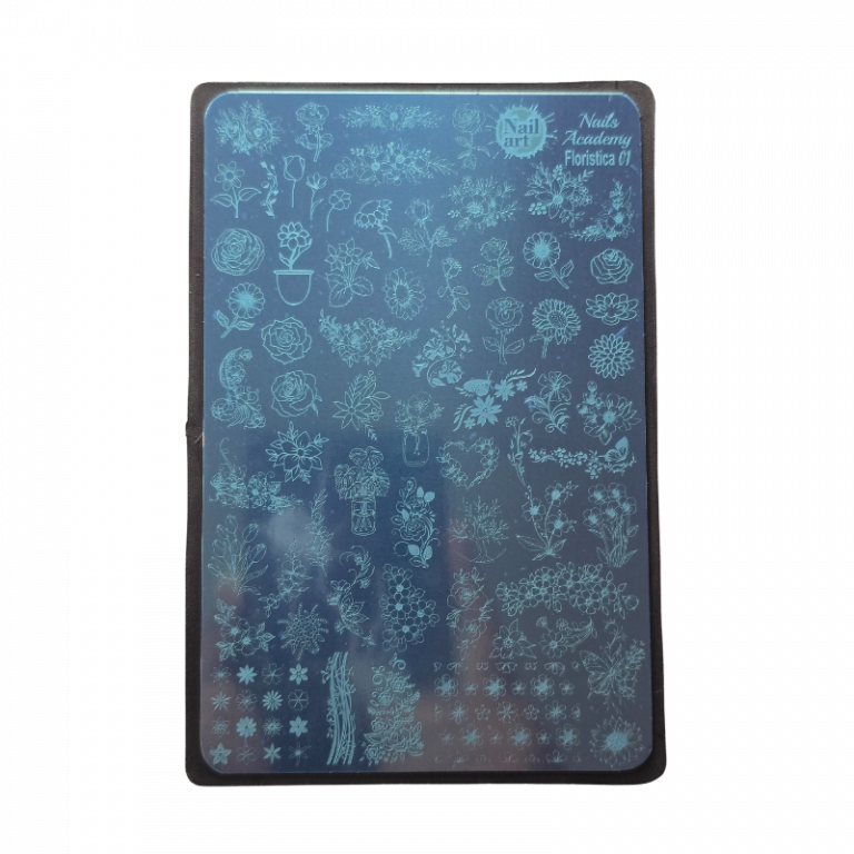 Placa Stamping Floristica 01