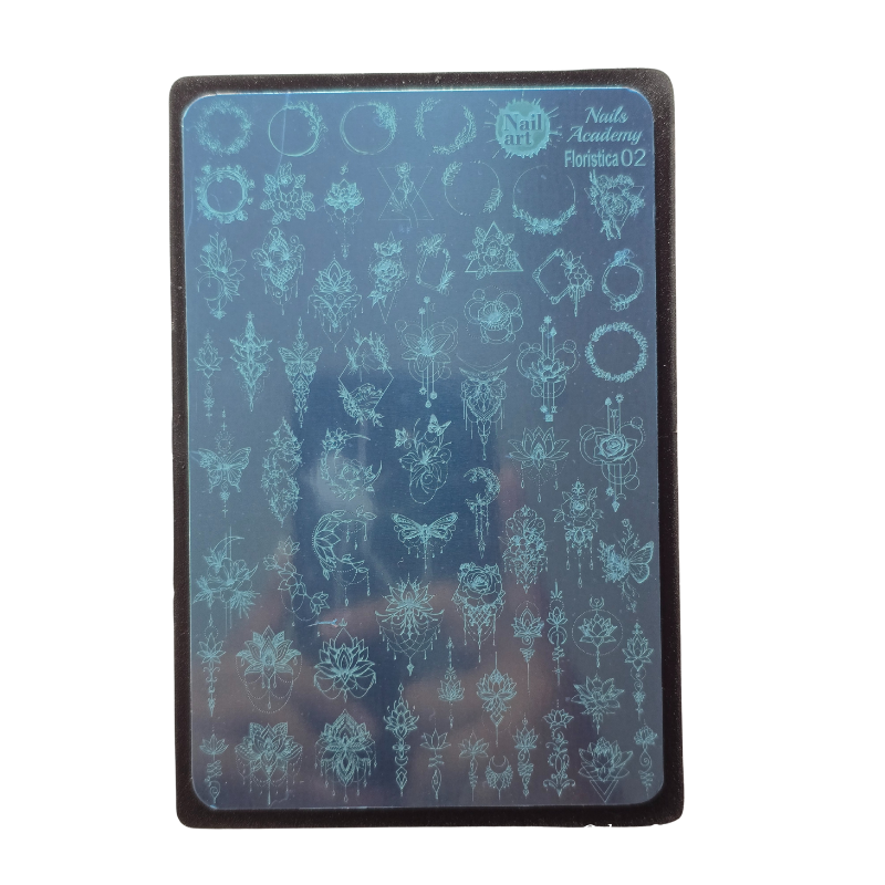 Placa Stamping Floristica 02
