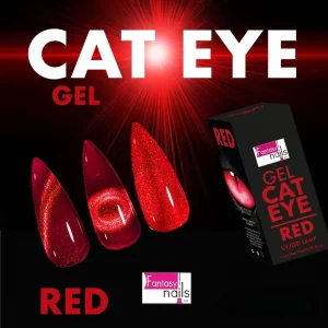 Cat Eye Red Fantasy Nails