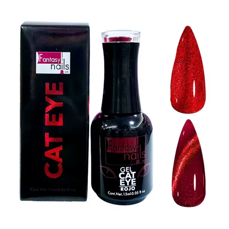 Cat Eye Red Fantasy Nails