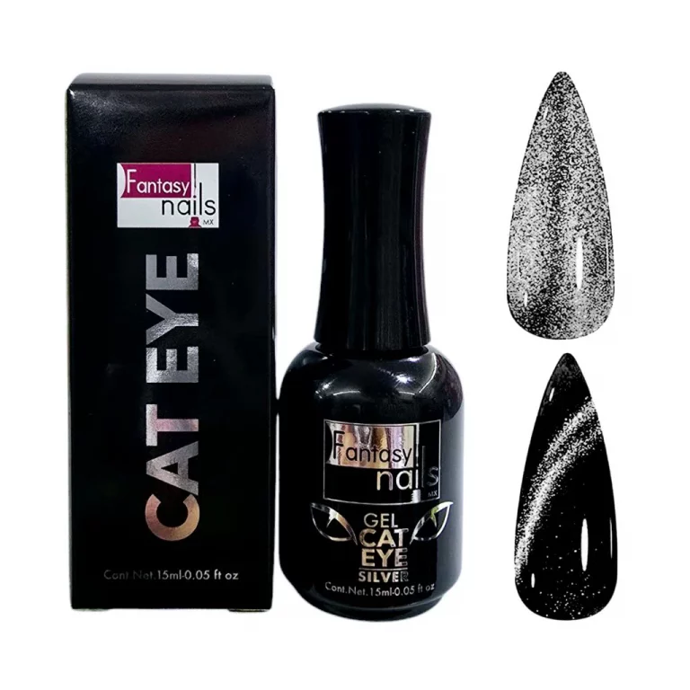 Cat Eye Silver Fantasy Nails