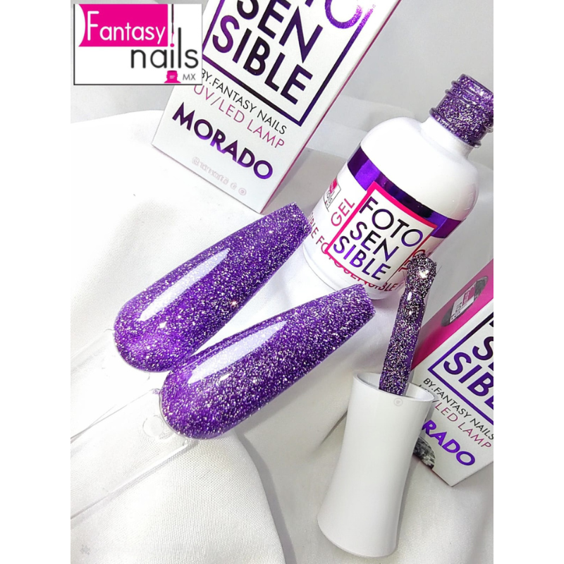 Fotosensible Morado Fantasy Nails