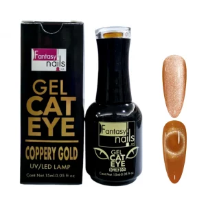 Cat Eye Coppery Gold Fantasy Nails