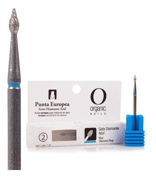Punta Gota Diamante Azul Organic Nails