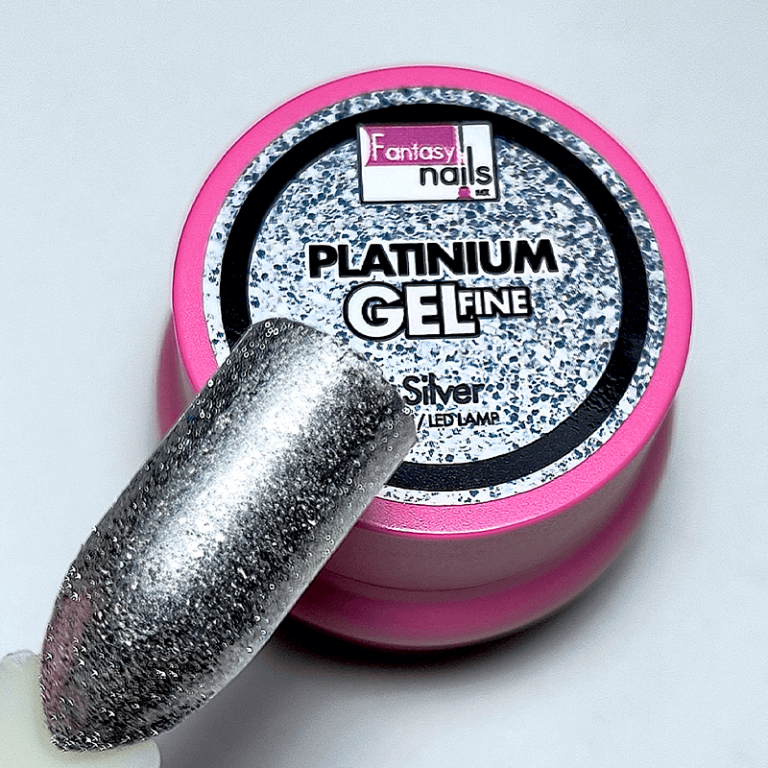 Platinum Gel Fine Silver Fantasy Nails