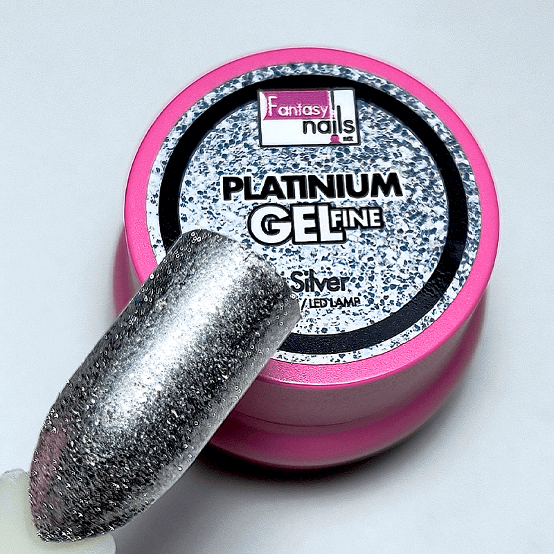 Platinum Gel Fine Silver Fantasy Nails