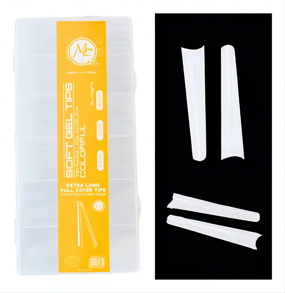 Tips Coffin Extra Long Media Luna Sun Light Colorful