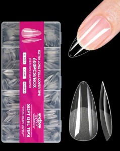 Tips Medium Almond Soft Gel Sunny - 600 pz