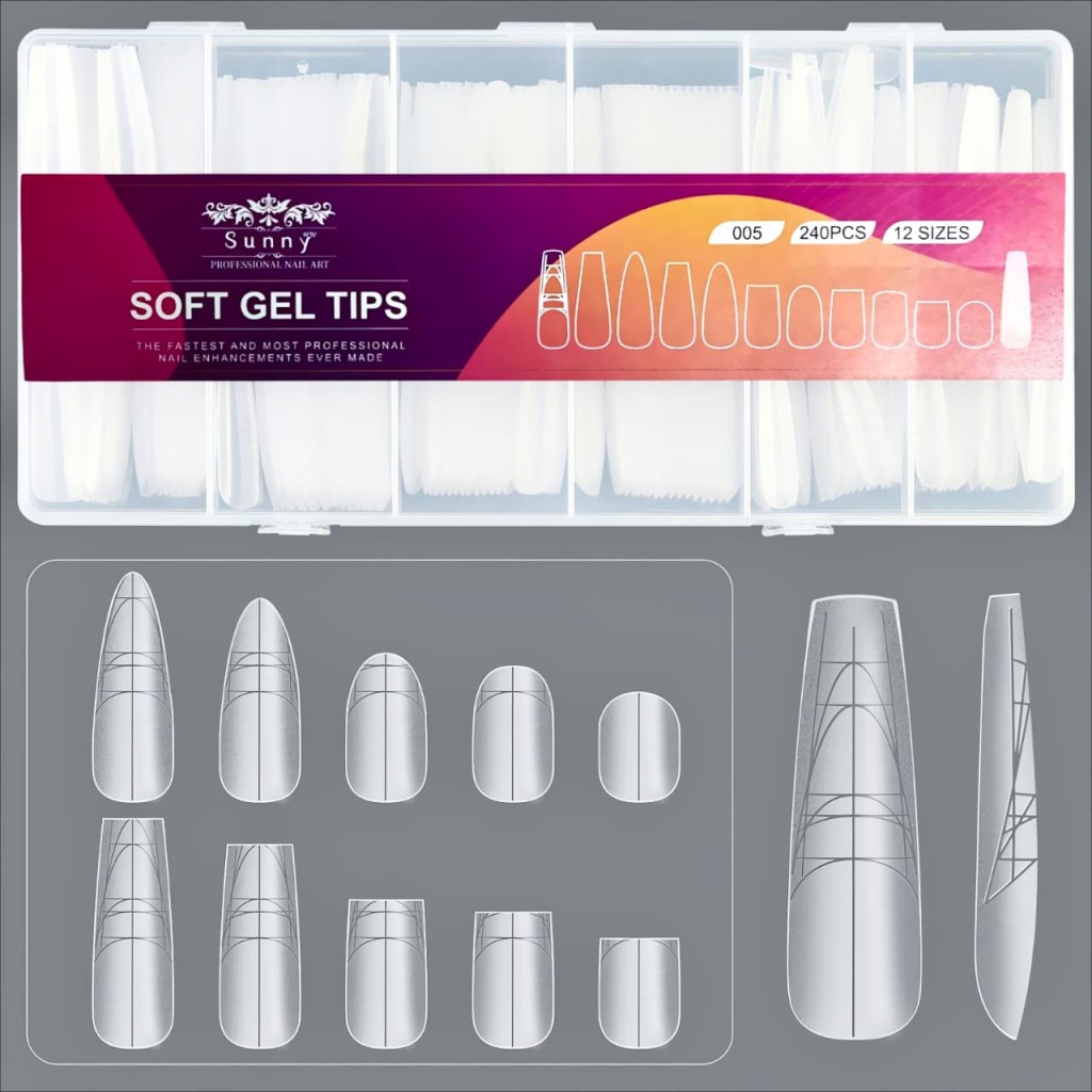 Tips Coffin Xxl Soft Gel Sunny - 240 pz