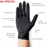 Guantes De Nitrilo Desechable Negro DCONTROL 100pz
