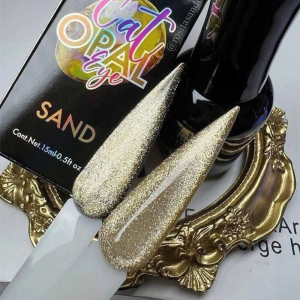 Gel Cat Eye Opal Sand Fantasy Nails