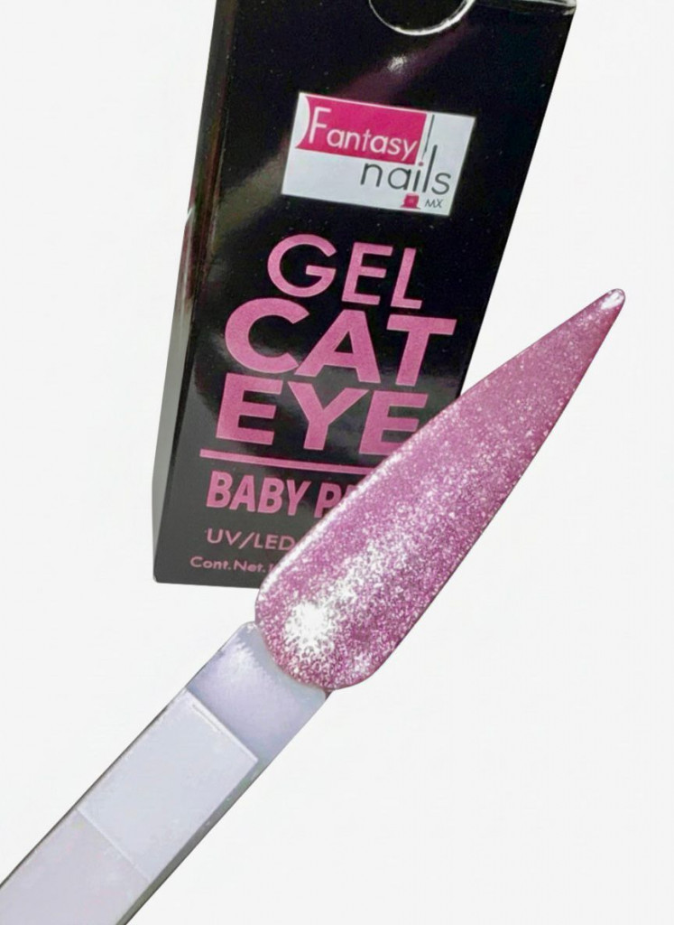 Gel Cat Eye Baby Pink Fantasy Nails